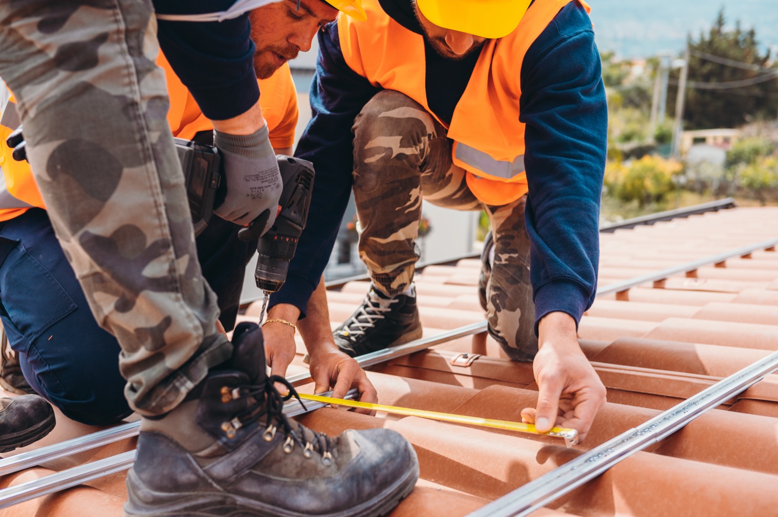 Our roofing team on site