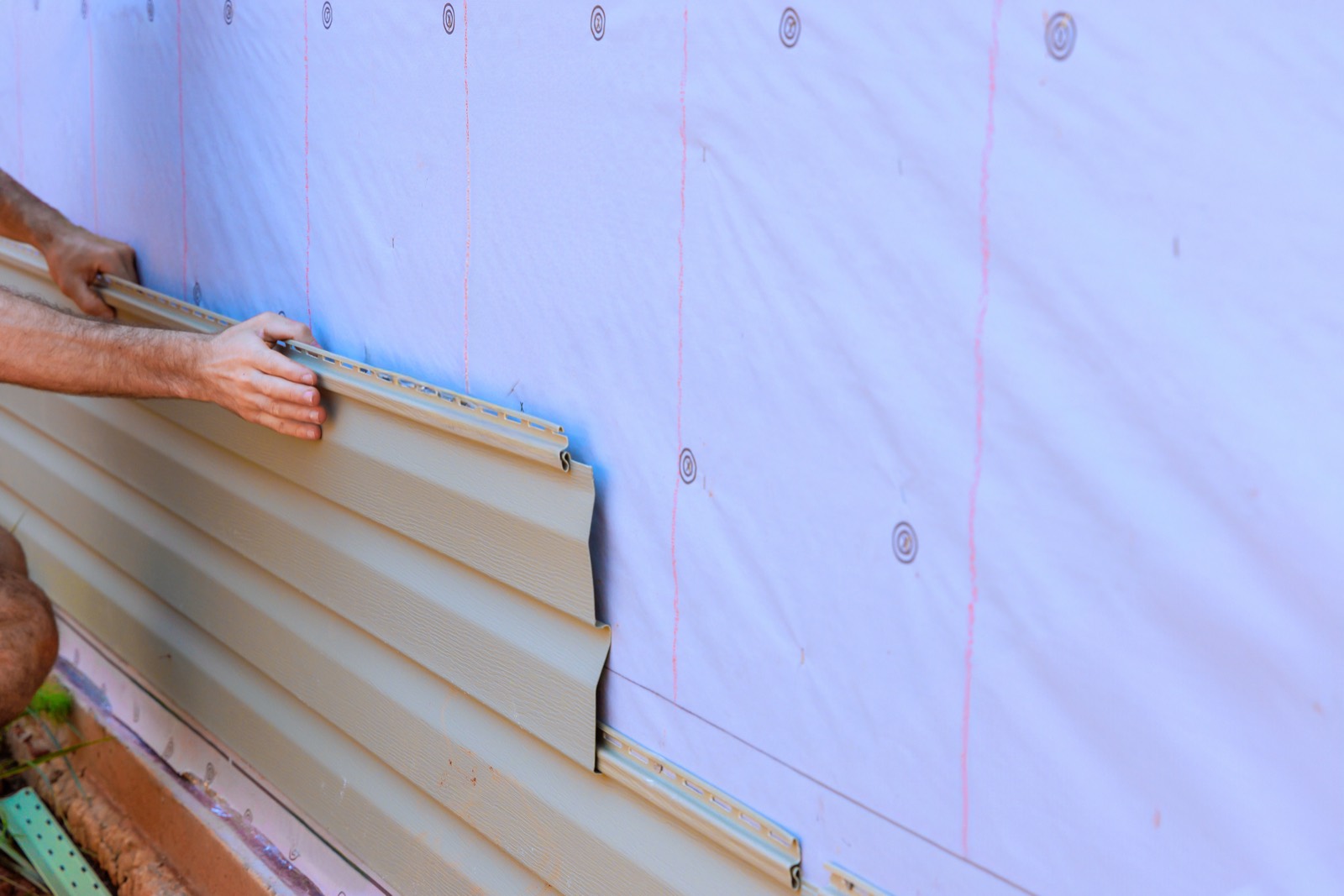 Fresh exterior siding on a house